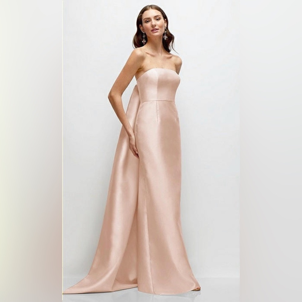 STRAPLESS DRESS ALFRED SUNG LEE · STYLE D876 · SATIN TWILL - CAMEO SIZE 00 NWT